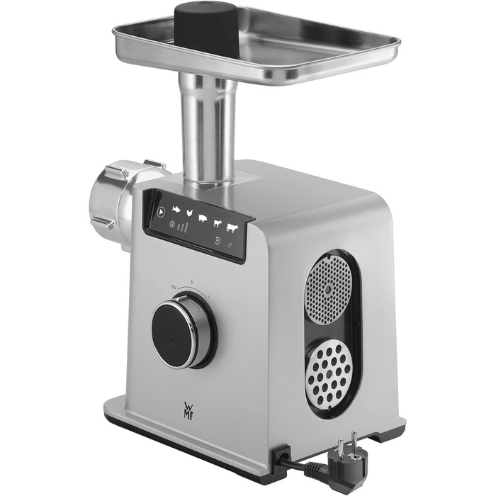 Електрична м’ясорубка WMF Profi Plus 2200Вт з насадками для ковбас, кеббе та печива, 3 диски, реверс