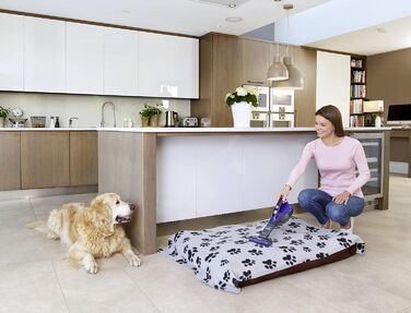 Акумуляторний ручний пилосос BLACK+DECKER Dustbuster 10,8В 2,5Аг з турбо-щіткою для шерсті тварин, широким соплом, 2-ступеневою фільтрацією, зарядним кабелем і настінним кріпленням