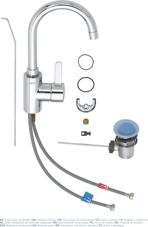 Змішувач для ванної кімнати GROHE Eurosmart Cosmopolitan, хром, 30 см, економія води, з витяжною системою, 32830001 L