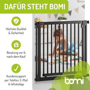Захисний бар'єр для дверей BOMI з дерева (PEFC) 20 см, без свердління, кут 90°, чорний
