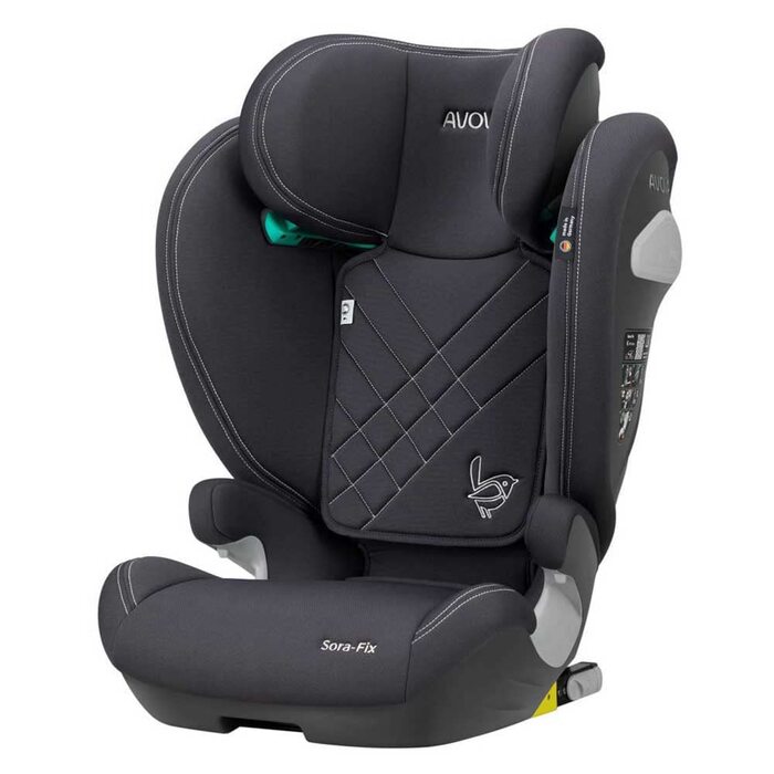 Дитяче автокрісло AVOVA Sora-Fix (Koala Grey), Isofix, бустер, для дітей 100-150 см, 4-12 років