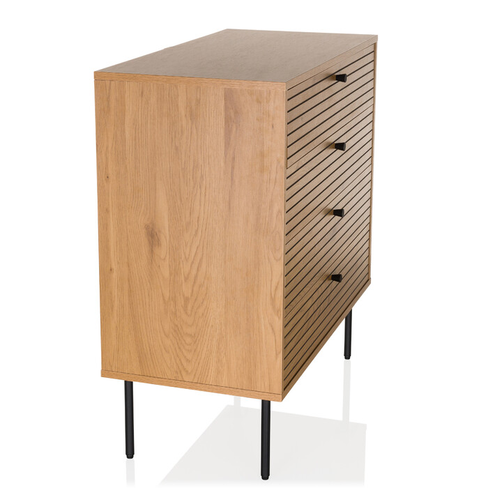Комод LINNO K 80x40x85 см 4 шухляди дуб hjh LIVING