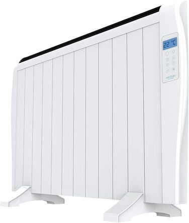 Електричний конвектор Cecotec ReadyWarm 2500 Thermal: 1800 Вт, 12 алюмінієвих елементів, LCD, 3 режими, таймер, Slim, захист Overprotect, білий