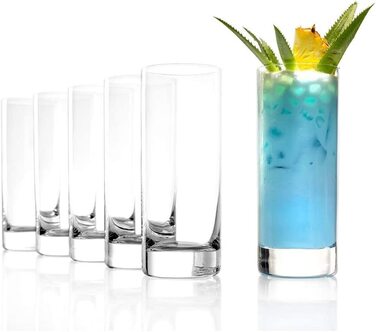 Стакани для соку Stölzle Lausitz New York Bar, 380 мл, набір 6 шт, великі універсальні склянки з безсвинцевого кришталю, підходять для посудомийки, преміум-якість