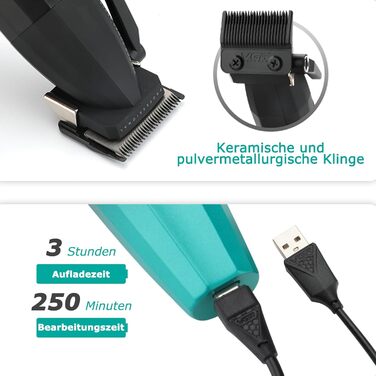 Машинка для стрижки волосся VGR 003 Fresh Fade Professional: акумуляторна, професійна, з LED-дисплеєм, зелена