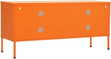vidaXL ТБ тумба з 2 ґратчастими дверцятами, сталева, антрацит, 105x35x50 см – низький комод, телевізійна тумба, меблі для вітальні
