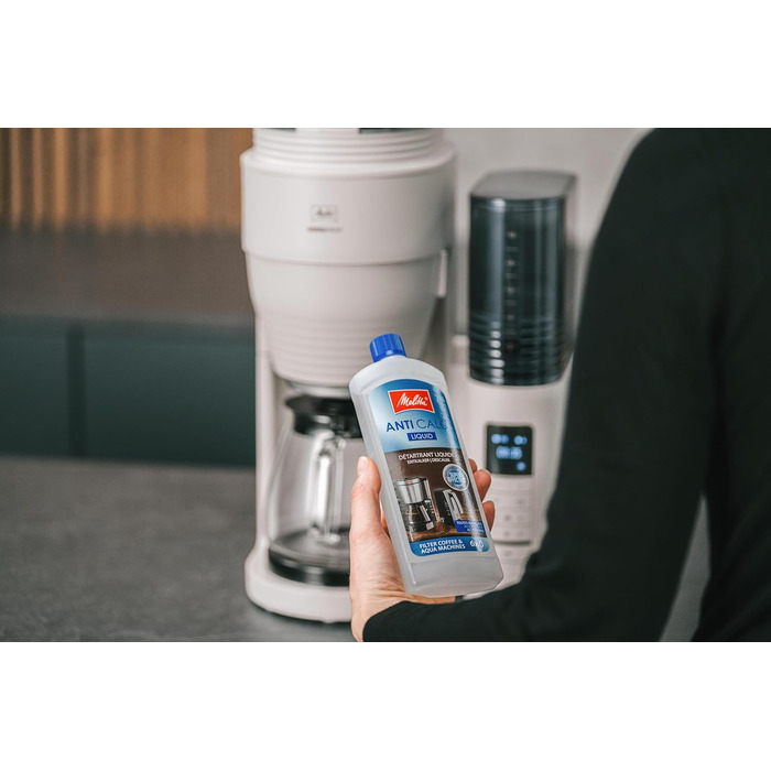 Кавоварка з млинком Melitta AromaFresh Pro X, фільтраційна, скляний глечик, знімний резервуар, на 10 чашок, сіра