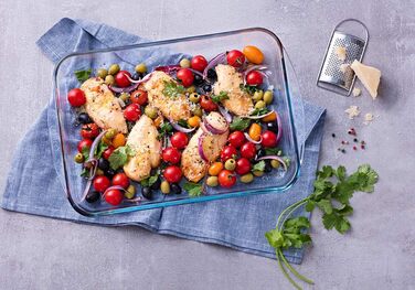 Форма для лазаньї Pyrex Essentials, прямокутна, скляна, 35x23 см і 40x27 см, набір 2 шт.