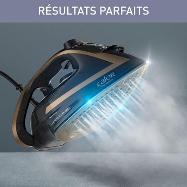 Праска Calor Puregliss з парою 3000 Вт, 50 г/хв, паровий удар 280 г/хв, захист від плям, авто-вимкнення, Франція, FV8064C0