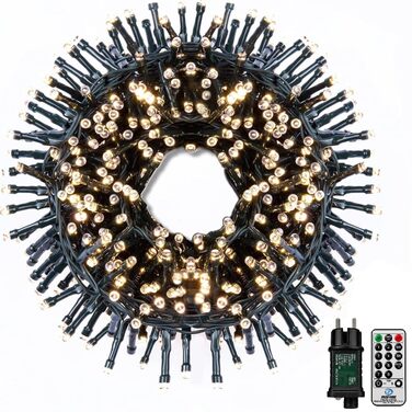 Світлодіодна гірлянда-кластер LED (1000 LED, 20м + 5м), тепло-біла, 8 режимів роботи, диммер, для ялинки та декору дому, саду та весіль