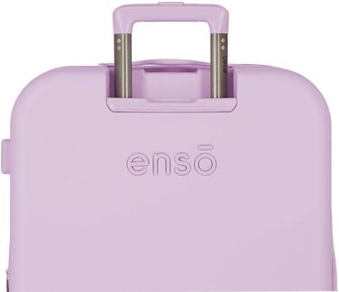 Кабінний чемодан Enso Annie Lila 40x55x20 см, жорсткий ABS, TSA-замок, 37 л, 2,74 кг, 4 подвійні колеса, ручна поклажа, розширюваний, бузковий