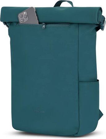 Рюкзак Johnny Urban Henry ролтоп, водостійкий, з відділенням для ноутбука 15L, бірюзовий, для жінок та чоловіків, для університету та роботи