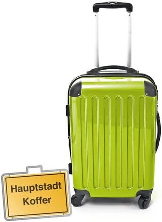 Набір валіз HAUPTSTADTKOFFER Alex, 3 шт, жорсткий пластик, S/M/L, 235 л, зелено-сріблястий