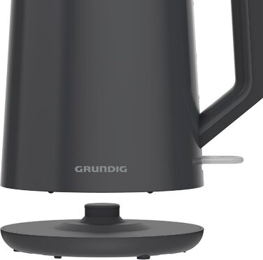 Електрочайник Grundig WK 5320, 2200 Вт, 1,7 л, автоматичне вимкнення, прихований нагрівач з нержавіючої сталі, сірий/теракота