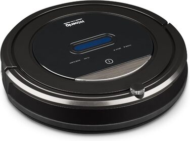 Робот-пилосос H.Koenig SWRC110 з Wi-Fi, функцією вологого прибирання, управлінням через додаток, віртуальною стіною, розпізнаванням кімнат, автономністю 100 хв, чорний