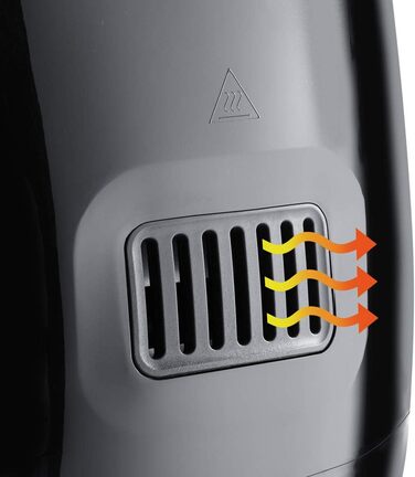 tectake® Аерофритюрниця (Airfryer) 3,6 л, сенсорний дисплей, 7 програм, без масла і жиру, підходить для посудомийної машини, з аксесуарами та кулінарною книгою, чорна