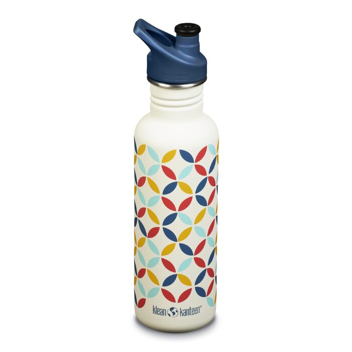 Спортивна пляшка для води Klean Kanteen Classic Retro-Punkt, сталева, 800 мл