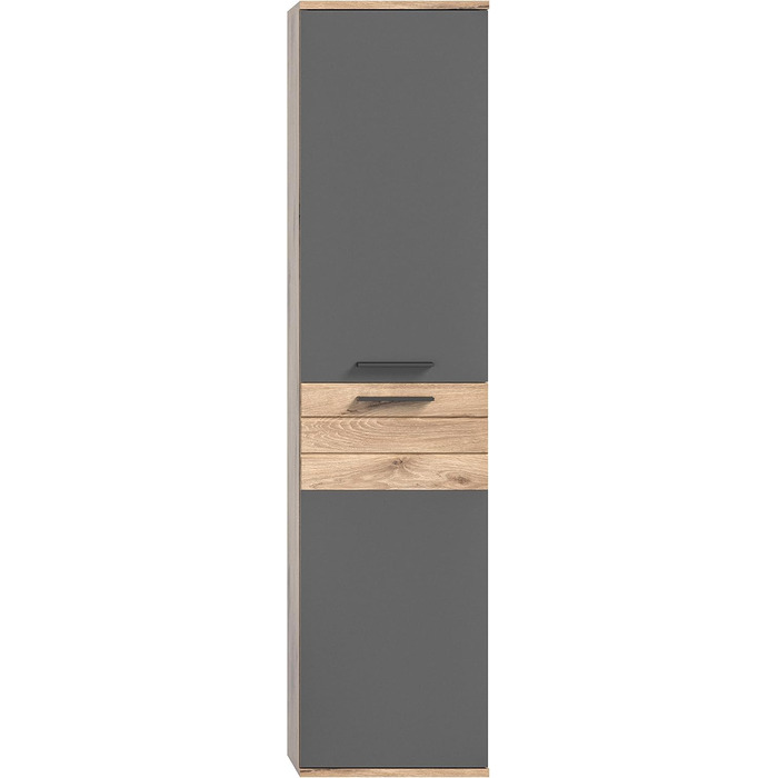 Підвісна шафа для ванної xonox.home Mason, сіра, 37x152x24 см