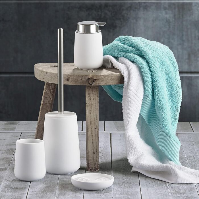 Щітка для туалету Zone Nova, кераміка, Soft Touch, бірюзова матова