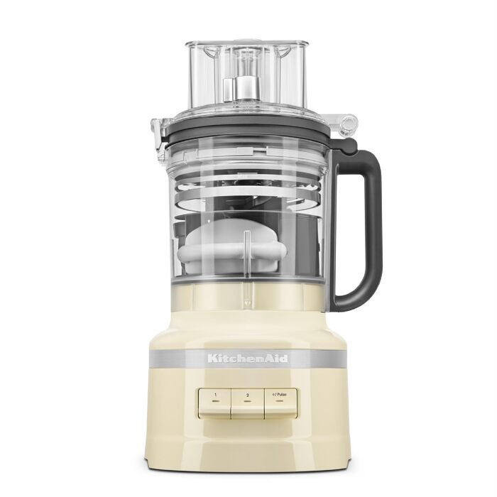 Кухонний комбайн KitchenAid 5KFP1319EAC 3.1л кремового кольору (Almond Cream) з насадками для нарізки кубиками та контейнером для зберігання, 400 Вт