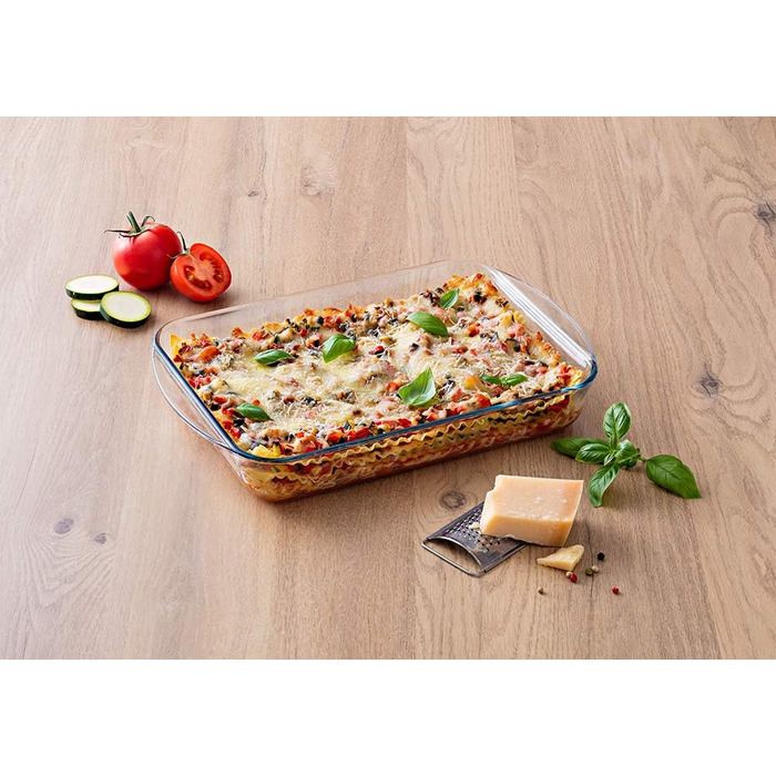 Форма для лазаньї Pyrex Essentials, прямокутна, скляна, 35x23 см і 40x27 см, набір 2 шт.
