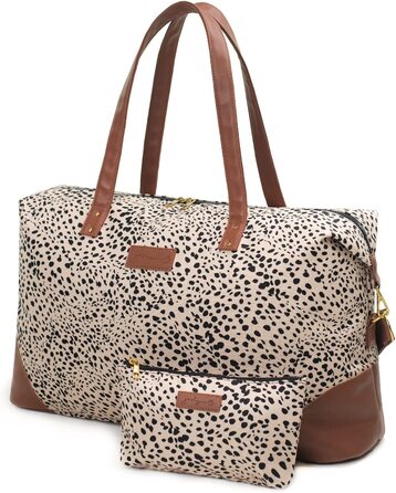 Дорожня сумка Jadyn Damen Luna Duffel 37 л, ручна поклажа, з принтом гепарда