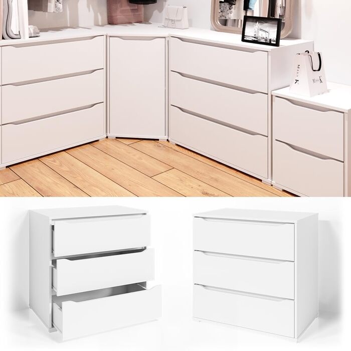 Комод Vicco Ruben білий 80x78 см, компактний для дому