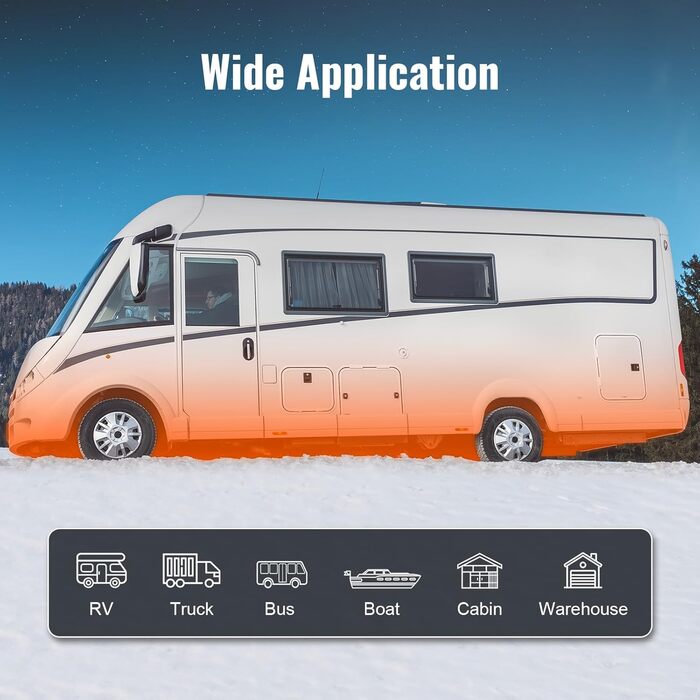 Дизельний повітряний опалювач VEVOR 2kW 12/24V з LCD-дисплеєм та пультом керування для авто, фургонів, автобусів