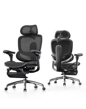 Офісний стілець SIHOO Doro C300 V2 з сітчастою спинкою, регульованими 8D-підлокітниками, підтримкою попереку та 3D-підголівником, білий