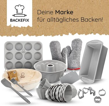 Силіконова форма для випікання хліба Backefix 23 см, кексова форма для 750 г, універсальна кексова та хлібна форма, екологічна, оригінал