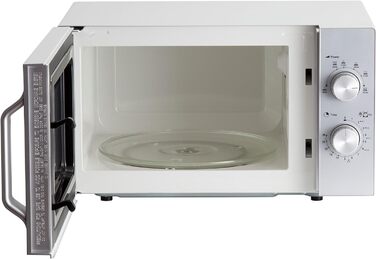 Мікрохвильова піч Sharp R204S, 20 л, 800 Вт, 6 режимів, срібляста, таймер, розморожування за вагою, скляний піддон 24,5 см