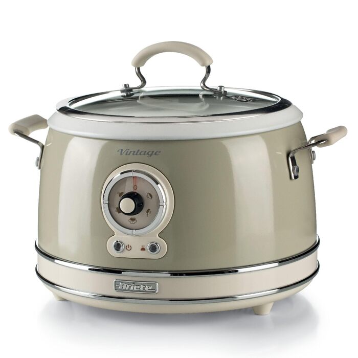Мультиварка Ariete Vintage 2904 блакитна 3.5 л для рису, приготування на пару, повільного приготування з керамічним антипригарним покриттям 650 Вт