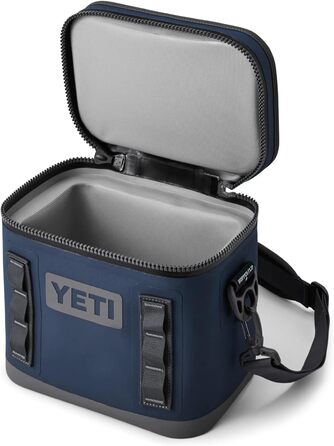 Чорна сумка-холодильник YETI Hopper Flip 8 - портативна, ізольована, наплічна