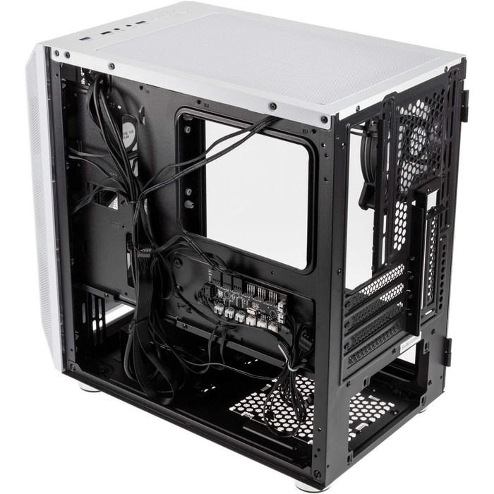 Корпус для ПК KOLINK Citadel Mesh Micro-ATX RGB, білий, з прозорою боковою панеллю, скляний, компактний, підсвітка, для комп'ютера