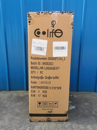 Валіза COOLIFE з ABS-пластику, розширювана, з TSA-замком і 4 колесами, бірюзова, велика для подорожей