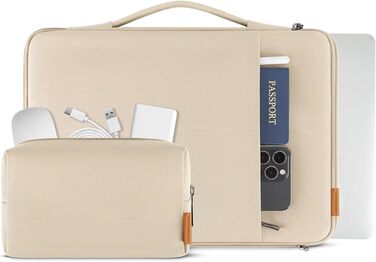 Чохол-сумка для ноутбука DOMISO для MacBook Pro 14 дюймів, захисний м'який кейс, бежевий