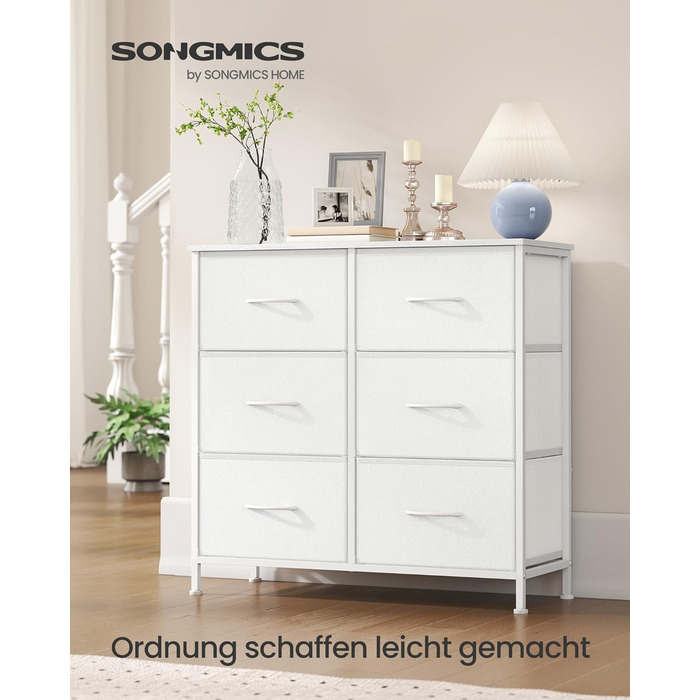 Комод SONGMICS з 8 висувними ящиками, шафа для зберігання, сталь, MDF, фліс, для спальні, прихожої, вітальні, вінтажний коричневий-чорний