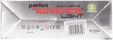 Фен Parlux Advance Light Ionic & Ceramic 2200 Вт, легкий, компактний, професійний, для всіх типів волосся, червоний, без насадки Softstyler