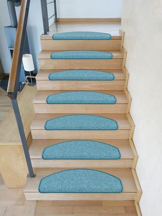 Комплект килимків на сходи Metzker напівкруглі Vorwerk Durango, темно-сірі, 26 шт.