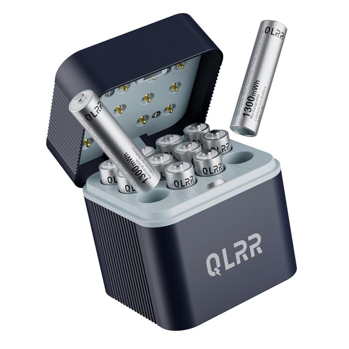Набір акумуляторів AAA (LR03) 1.5V 1300mWh з зарядним пристроєм, 12 шт.
