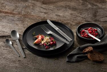 Набір столових приборів ZWILLING Minimale, 68 предметів, для 12 осіб, 18/10 нержавіюча сталь, вінтажний дизайн, молоткова обробка, підходить для посудомийної машини, сріблястий