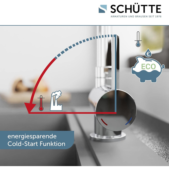 Змішувач кухонний SCHÜTTE 24550 WINDOW для мийки, поворотний 360°, хром