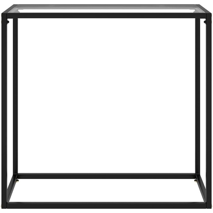 Скляний консольний стіл vidaXL, прозорий, 80x35x75 см — туалетний, приліжковий, для коридору, журнальний, гартоване скло