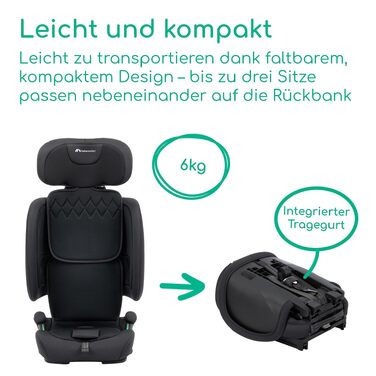 Дитяче автокрісло Bebeconfort Ever & Go i-Size (76–150 см), ISOFIX, Full Black