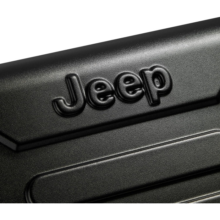 Валіза Jeep JH004C Checked-Large 28 дюймів, розширена, пластикова з колесами-спіннерами, чорна