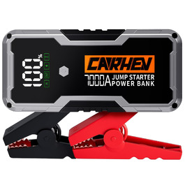 Бустерний пускач CARHEV 7000A для авто 12В (до 10.0L бензин/дизель), Powerbank з QC 3.0 USB та LED-ліхтарем