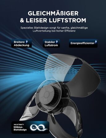 Вентилятор підлоговий Midea FS40-23MR з пультом, 3 швидкості, телескопічна висота, поворот 90°, чорний