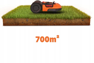 Робот-газонокосарка WORX Landroid M700 Plus WR167E (4Ah, 20V) для площ до 700 м², до 160 хв роботи