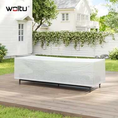 Чохол захисний для садових меблів WOLTU 242x162x100 см, PE, UV-стійкий, водонепроникний, зимовий, міцний (прозорий)