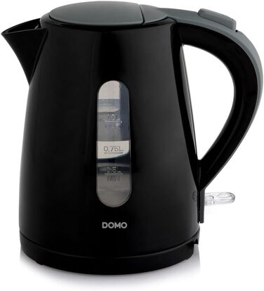 Електричний чайник Domo DO9198WK, 1 л, 2200 Вт, бездротовий, чорний